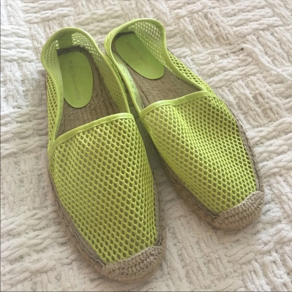 Rebecca Minkoff Ginny Espadrille Neon Flat 8.5